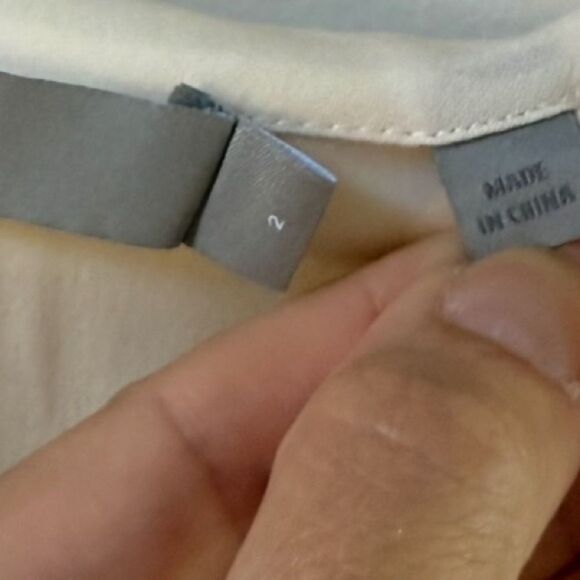 Vince Silk Blouse Ivory 2 NWOT - Picture 14 of 14